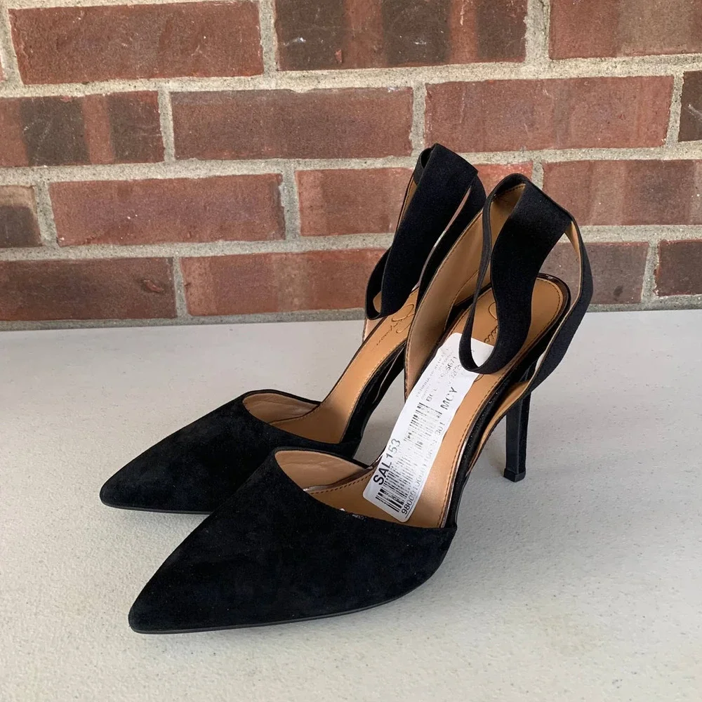 Jessica Simpson Perinna Pointed-toe Stiletto Heel Ankle Strap Pumps Women US 10M - Picture 4 of 9